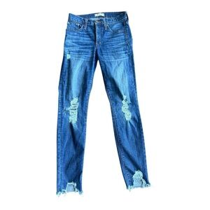 Madewell 9" High-Rise Skinny Jeans Distressed-Hem Edition Size 26
